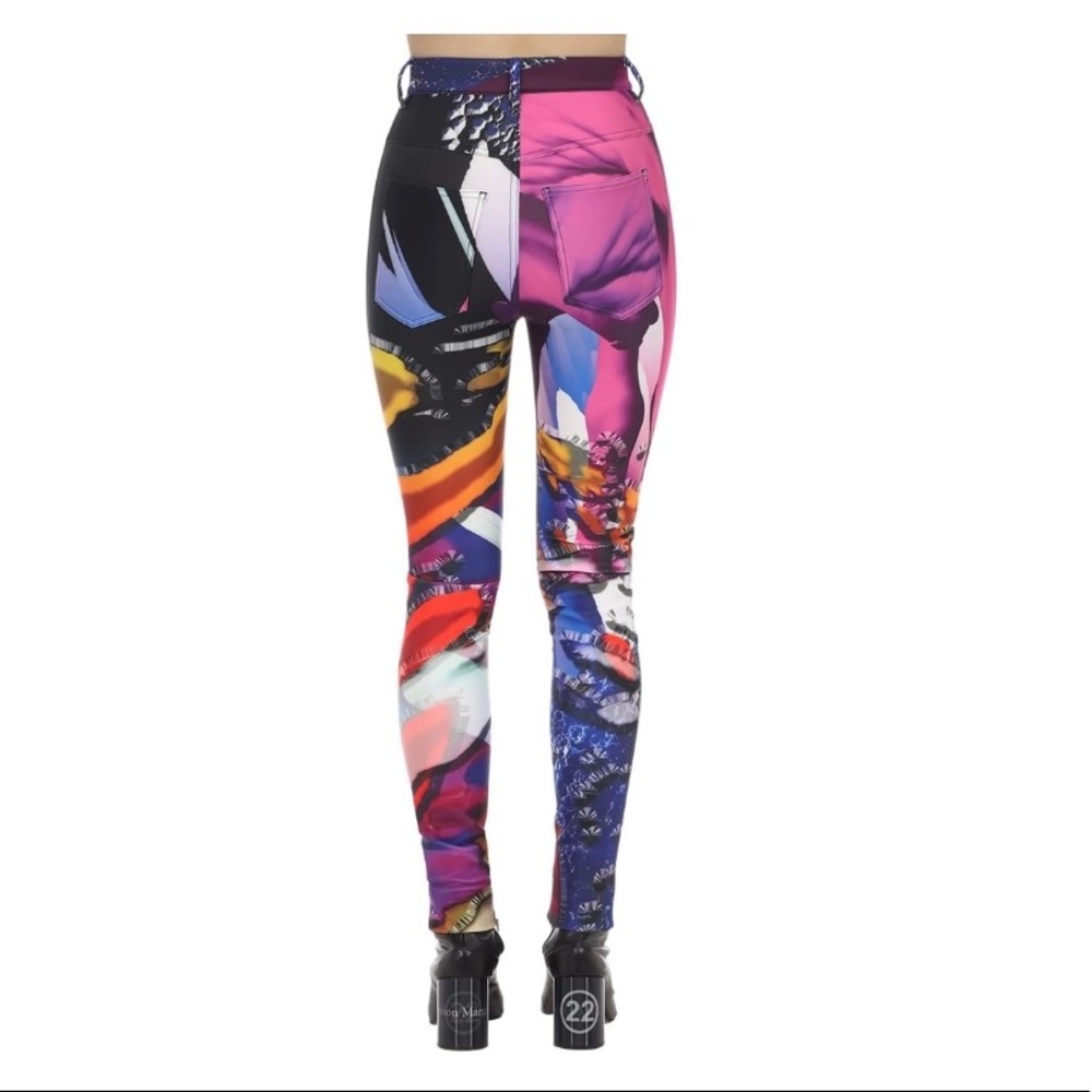 MAISON MARGIELA PRINTED STRETCH JERSEY SKINNY PANT